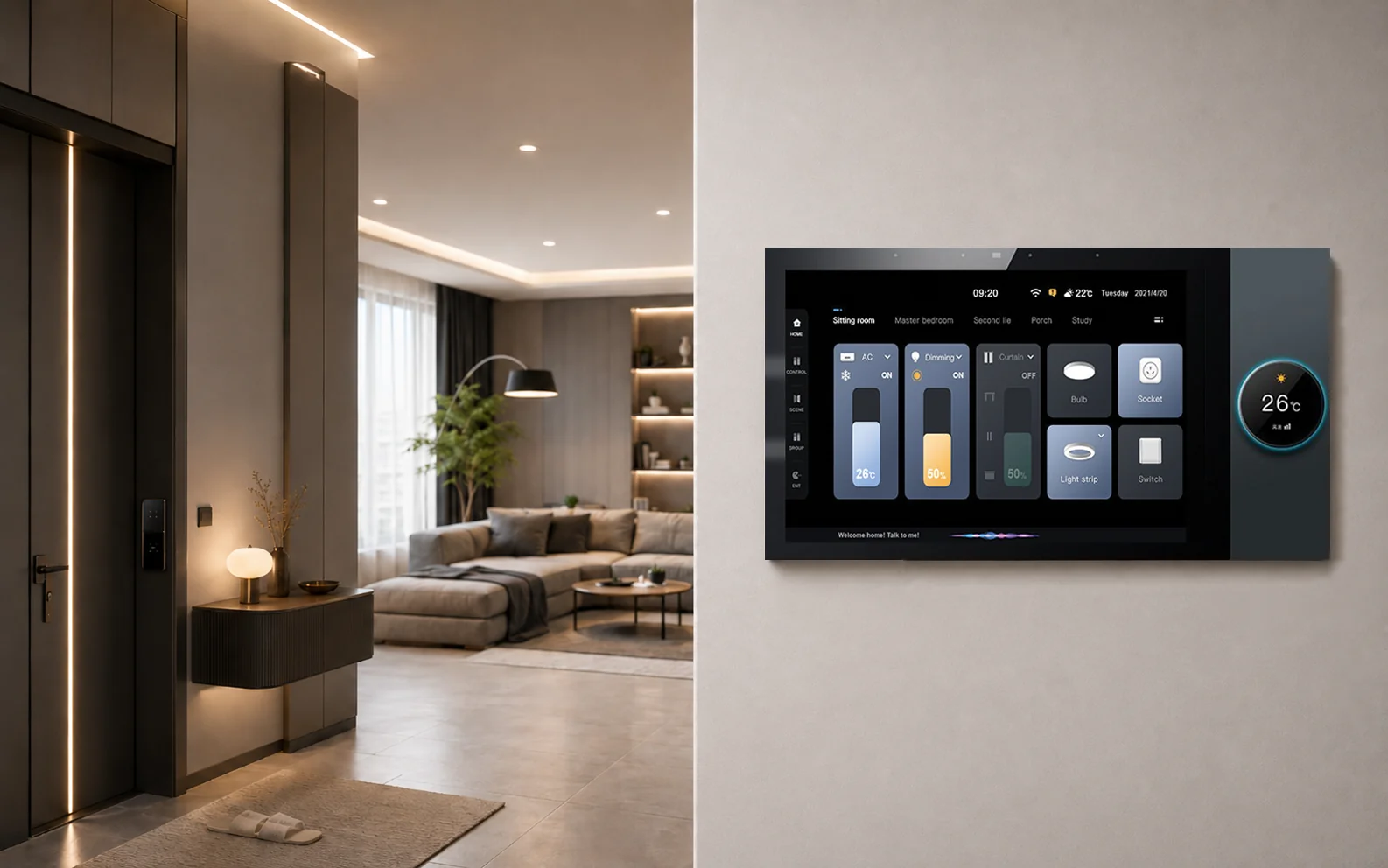 Панель управления умным домом F10 Tuya с Zigbee